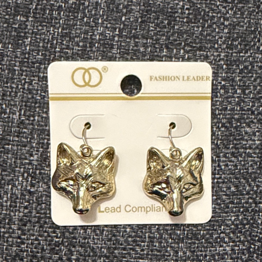 Gold Fox Earrings